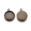 Brass Pendant Cabochon Settings KK-WH0031-04AB-2