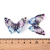 UV Plating Printed Opaque Acrylic Beads LS-PACR-N017-06B-3