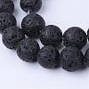 Natural Lava Rock Beads Strands G-Q462-8mm-24-1