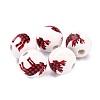 Dyed Natural Wooden Beads WOOD-O005-02B-1