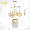 430 and 201 Stainless Steel Rotating Candlestick Tealight Candle Holder DJEW-WH0039-24G-2