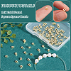 BENECREAT 100Pcs Brass Spacer Beads KK-BC0012-54B-4