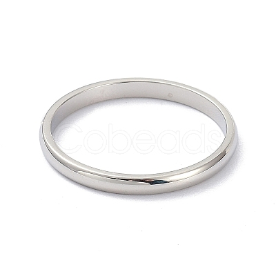 Non-Tarnish 2mm Polished Plain Dome Finger Ring for Girl Women RJEW-C012-05C-P-1