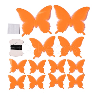 3D Plastic Luminous Wall Stickers DIY-F077-05C-1