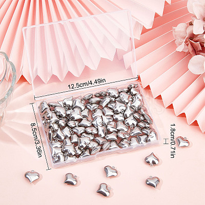 100Pcs 316 Surgical Stainless Steel Pendants STAS-SC0004-47-1