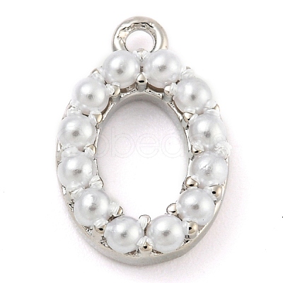 Plastic Imitation Pearl Pendants KK-P230-17P-O-1