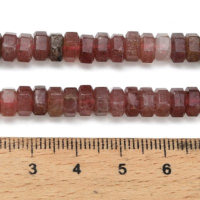 Natural Strawberry Quartz Beads Strands G-G317-A09-3x6mm-1
