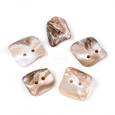 2-Hole Freshwater Shell Buttons SHEL-T020-18-1