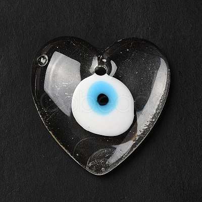 Handmade Evil Eye Lampwork Pendants LAMP-O018-01G-1