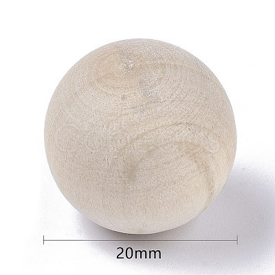 Unfinished Wood Beads X-WOOD-T014-20mm-1