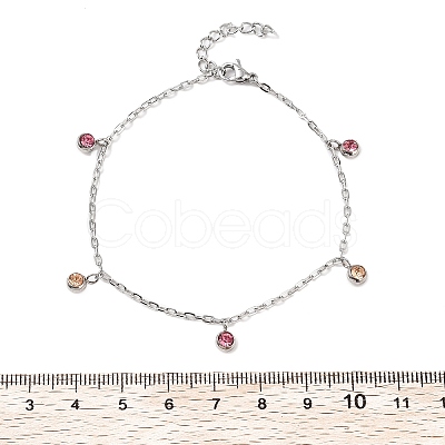 304 Stainless Steel Rhinestone Bracelets BJEW-Q038-10P-1
