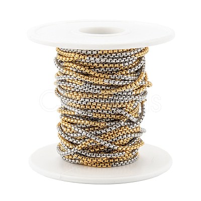 Ion Plating(IP) 304 Stainless Steel Box Chains STAS-B001-27A-G-1