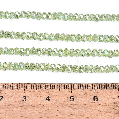 Electroplate Glass Beads Strands GL-CBAA615-02G-1