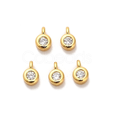 Brass Micro Pave Cubic Zirconia Pendants KK-H515-04G-1