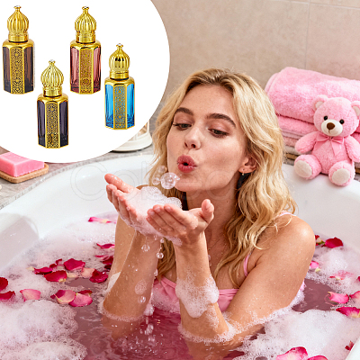 4Pcs 4 Colors Glass Roller Ball Bottles AJEW-CN0007-94-1