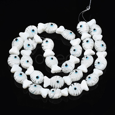 Handmade Lampwork Beads Strands LAMP-N021-41-A06-1