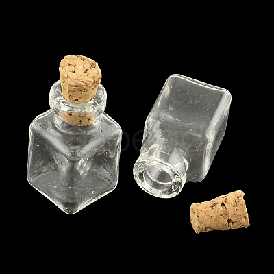 Cuboid Glass Bottle for Bead Containers X-AJEW-R045-05-1