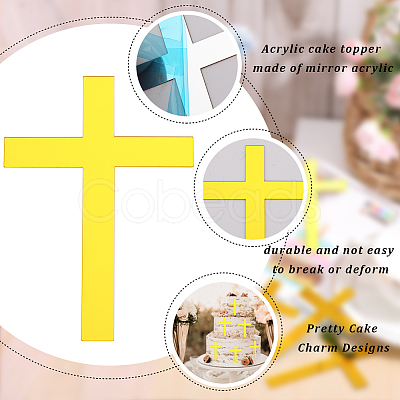 Acrylic Mirror Cake Toppers FIND-WH0152-206A-1