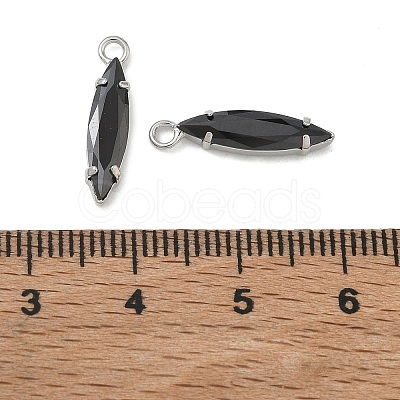 Brass Pave Black Cubic Zirconia Pendants CU-CBAD360-09P-02-1