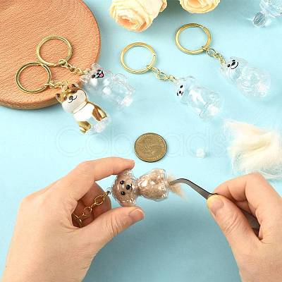 Iron Plastic Keychains KEYC-FZC0001-001C-G-1