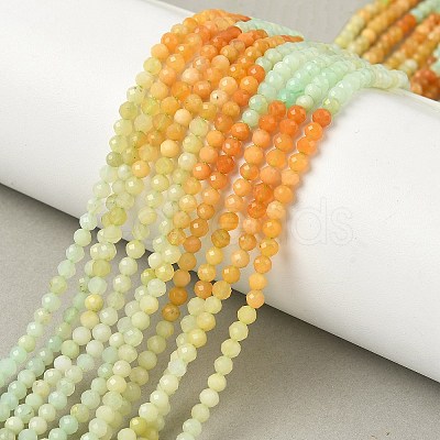Gradient Color Natural Myanmar Jade Beads Strands G-D306-A04-3mm-1