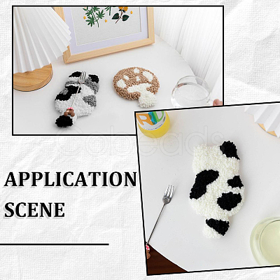 DIY Coaster Punch Needle Embroidery Starter Kits for Beginners DIY-WH20095-002B-1