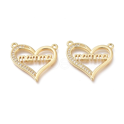 Hollow Brass Micro Pave Cubic Zirconia Links ZIRC-H700-17G-1