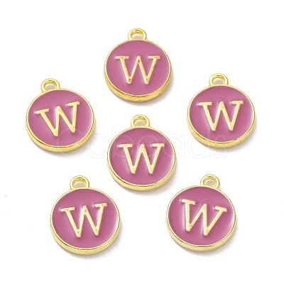 Golden Plated Alloy Enamel Charms ENAM-XCP0001-13W-1