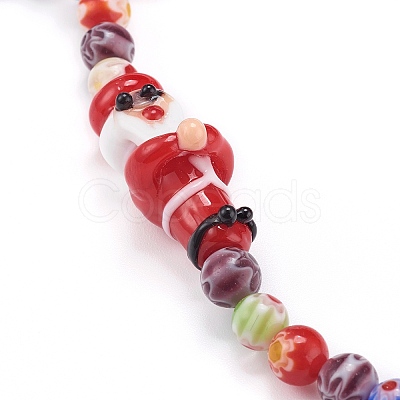 Handmade Lampwork Beaded Mobile Straps for Christmas HJEW-JM00446-02-1