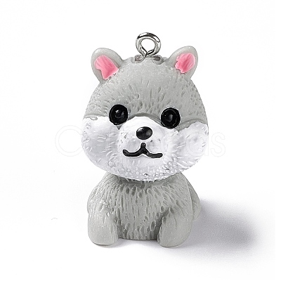 Opaque Resin Pendants RESI-E032-01P-07-1