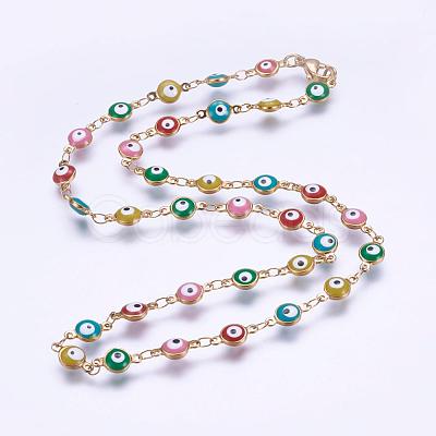 304 Stainless Steel Chain Necklaces STAS-P164-32G-1