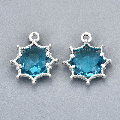 Faceted Glass Pendants LS-GLAA-S191-002K-S-NR-1
