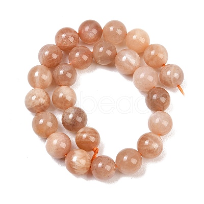 Natural Sunstone Beads Strands G-G342-A02-8mm-1