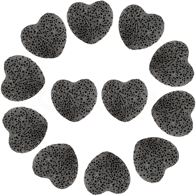 24Pcs Unwaxed Natural Lava Rock Beads G-LT0001-03B-1