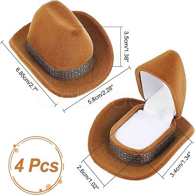 CHGCRAFT Cowboy Hat Velvet Boxes CON-CA0001-012-1