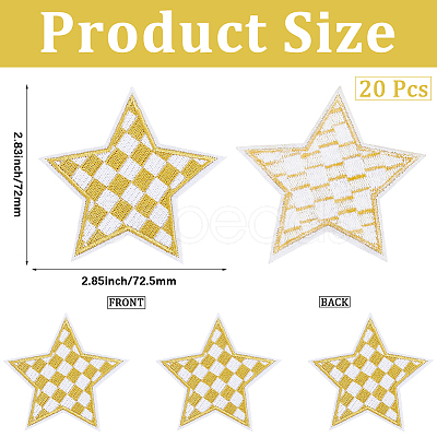 20Pcs Polyester Clothing Patches DIY-CY0002-35C-1