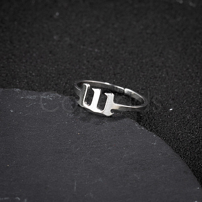 Number 201 Stainless Steel Adjustable Cuff Rings FS-WG22891-02-1