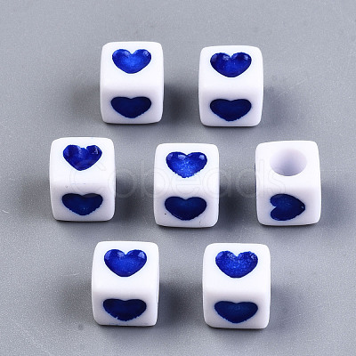 Opaque Acrylic European Beads OPDL-S078-09-1