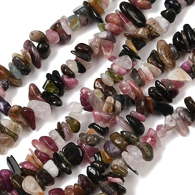 Natural Multicolor Tourmaline Beads Strands G-F328-28-01-1