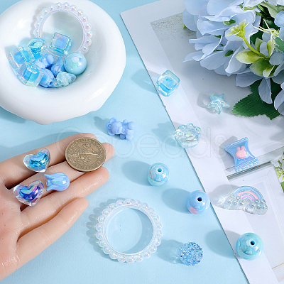 DIY Mixed Style Acrylic Beads Jewelry Making Finding Kits DIY-SC0026-37-1
