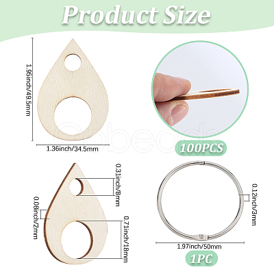 100Pcs MDF Board Bobbins DIY-GF0011-13D-1