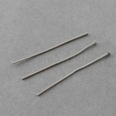 Tarnish Resistant 304 Stainless Steel Flat Head Pins STAS-R046-45mm-1