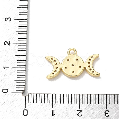 Brass Micro Pave Clear Cubic Zirconia Pendants KK-A300-10B-G-1
