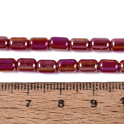 Electroplate Opaque Glass Beads Strands EGLA-Q132-03A-C02-1