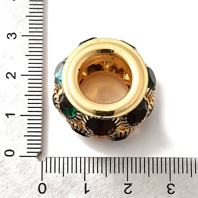 Brass Rhinestone Round Beads KK-D295-04G-02-1