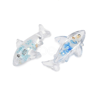 10Pcs Transparent Luminous Acrylic Pendants TACR-FP0001-02C-1