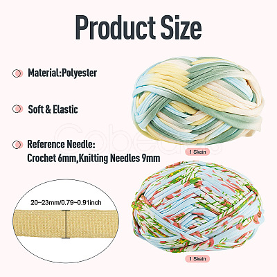 2 Skeins 2 Styles Super Soft Polyester Yarn OCOR-TA0003-70-1