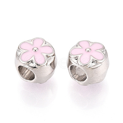 Alloy Enamel European Beads FIND-N011-05P-1