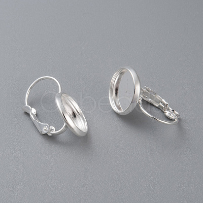 304 Stainless Steel Leverback Earring Settings STAS-F191-03S-12mm-1
