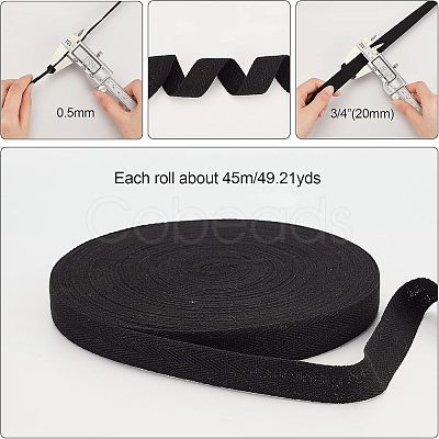 Cotton Cotton Twill Tape Ribbons OCOR-WH0057-30C-02-1